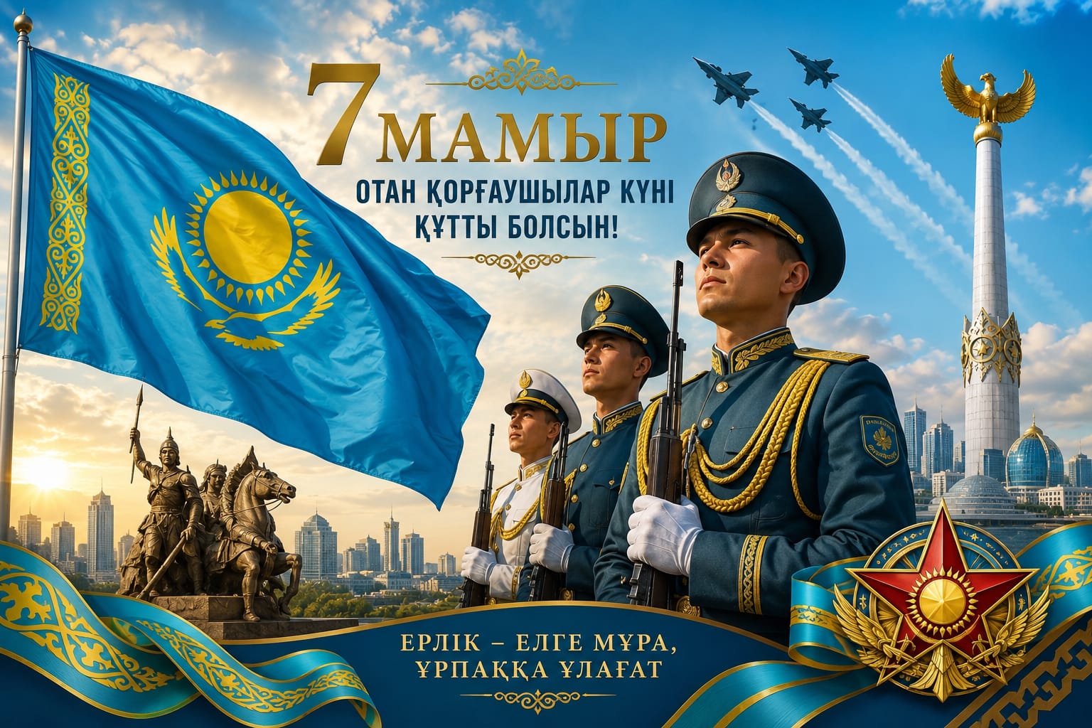 7 Мамыр — Отан қорғаушылар күні құтты болсын! 